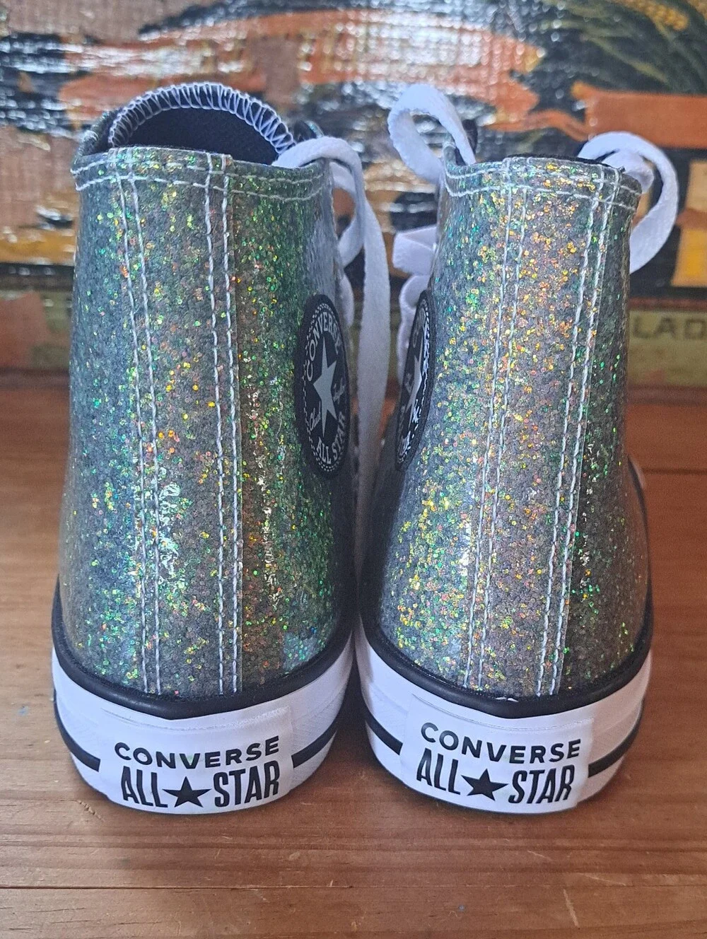 Converse Chuck Taylor All Star Winter Glitter High Top Sneakers Kids SZ 4 672097